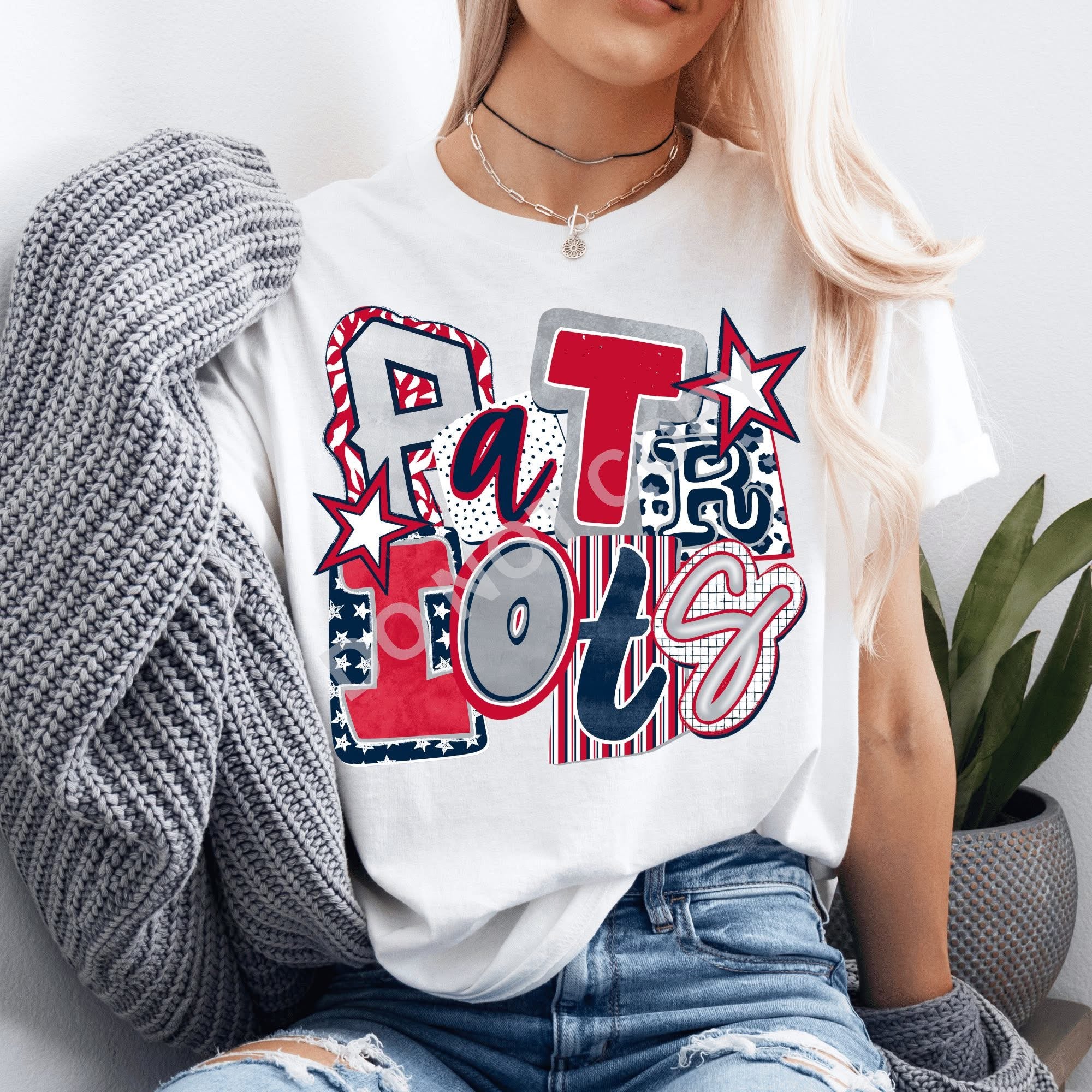 Pats Lettering Football -ADULT