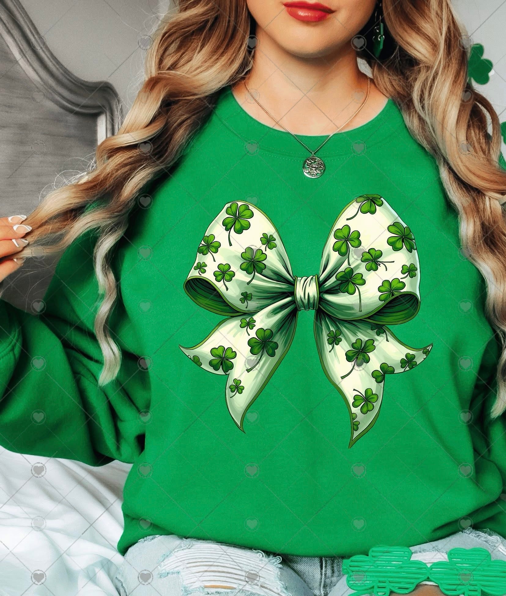 St Pats Shamrock Bow-ADULT