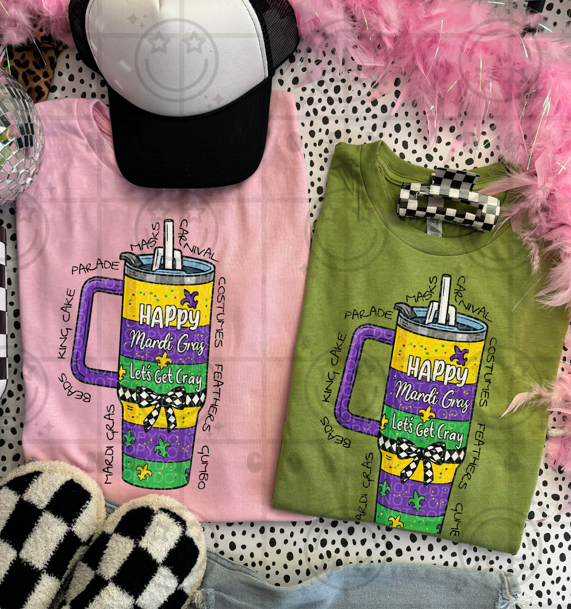 Mardi Gras Tumbler Design-ADULT