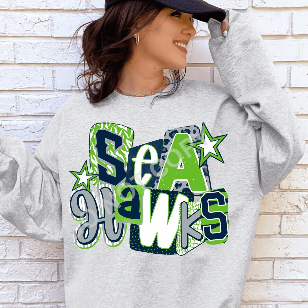 Hawks Lettering Football -ADULT