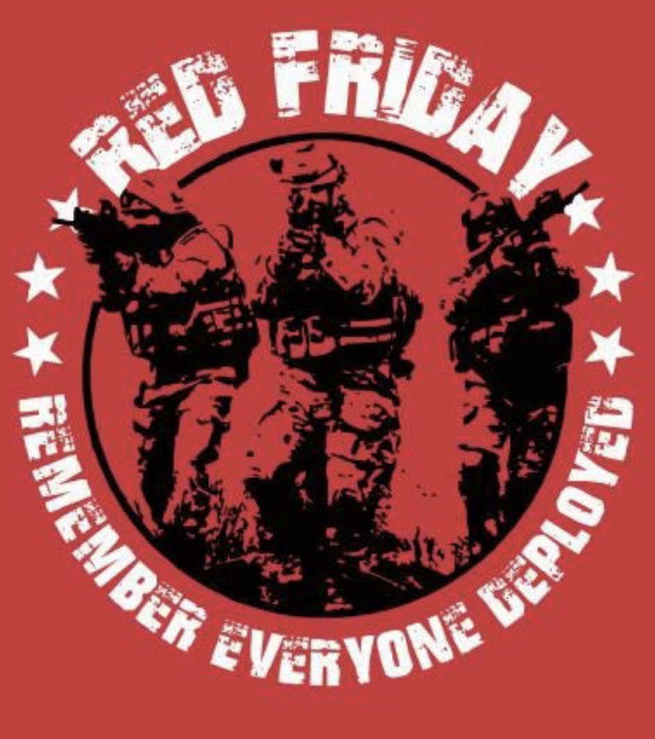 RED Friday Circle Remember Everyone Deployed -ADULT