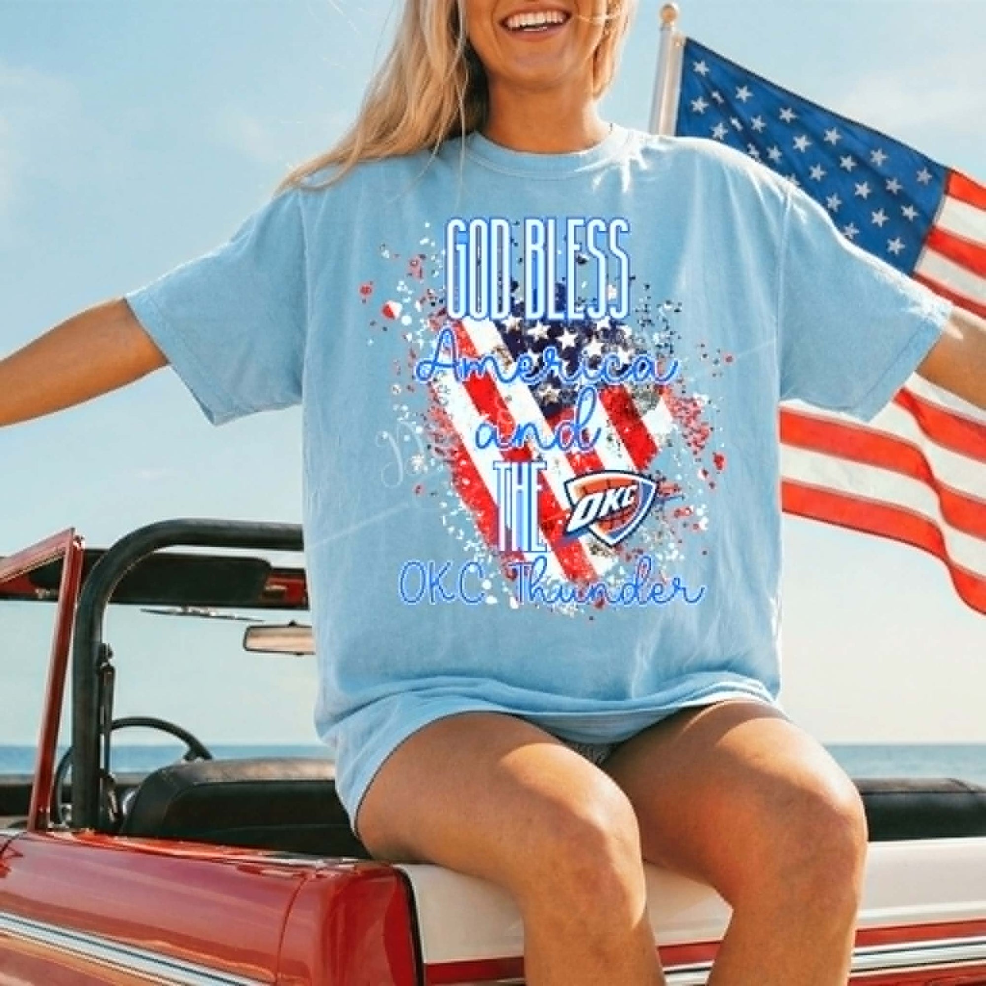 God Bless America OKC Thund-ADULT