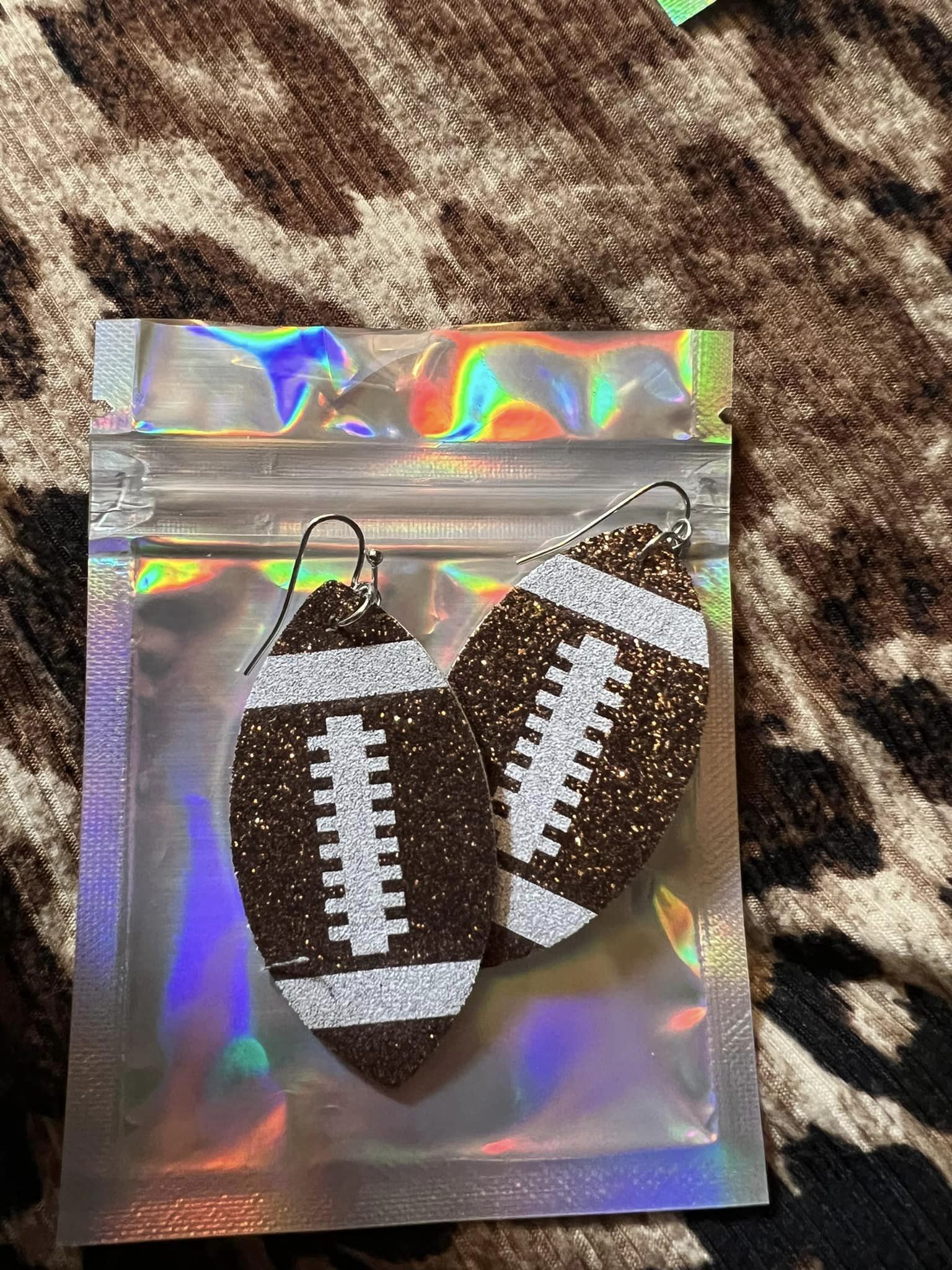 Football Glitter Dangles