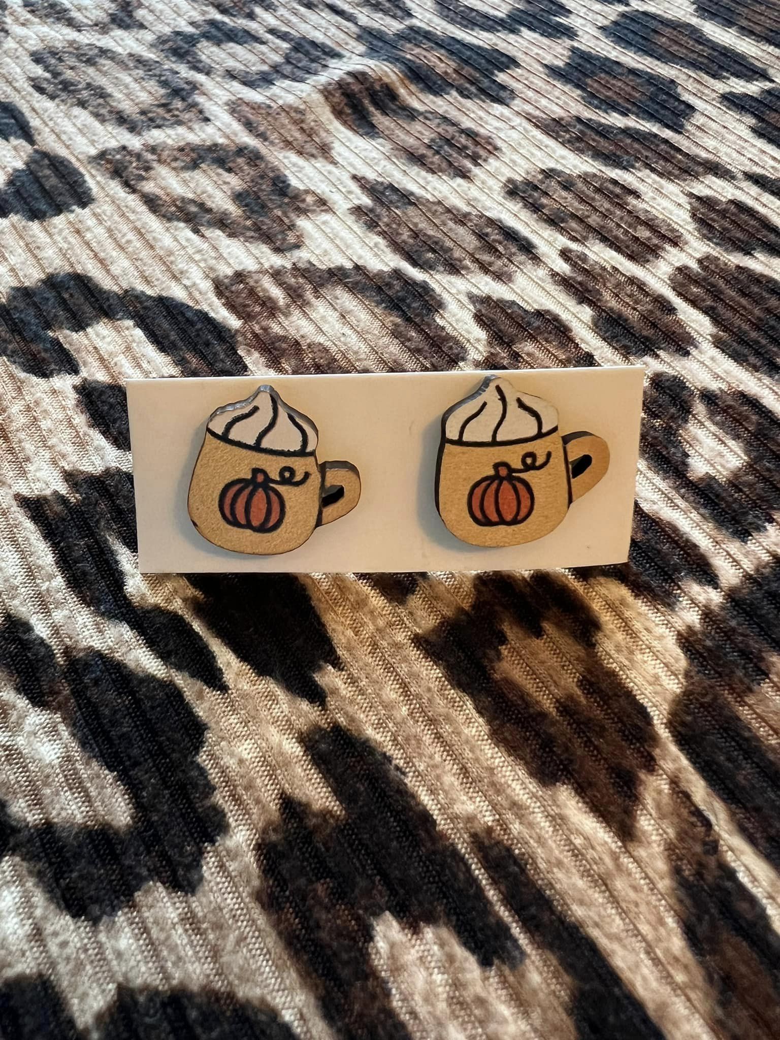 Pumpkin Coffee Studs