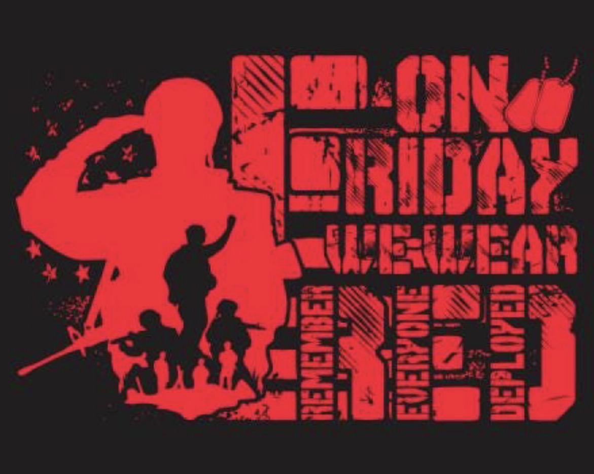 RED Friday Mixed Military Remember Everyone Deployed -ADULT
