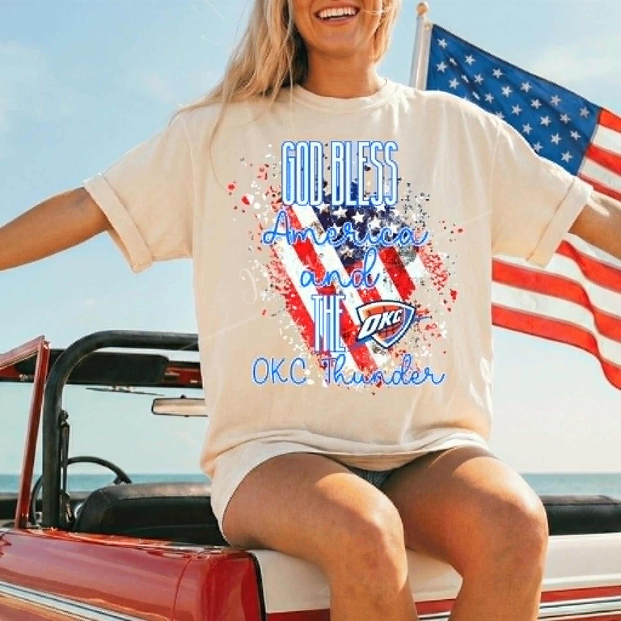 God Bless America OKC Thund-ADULT
