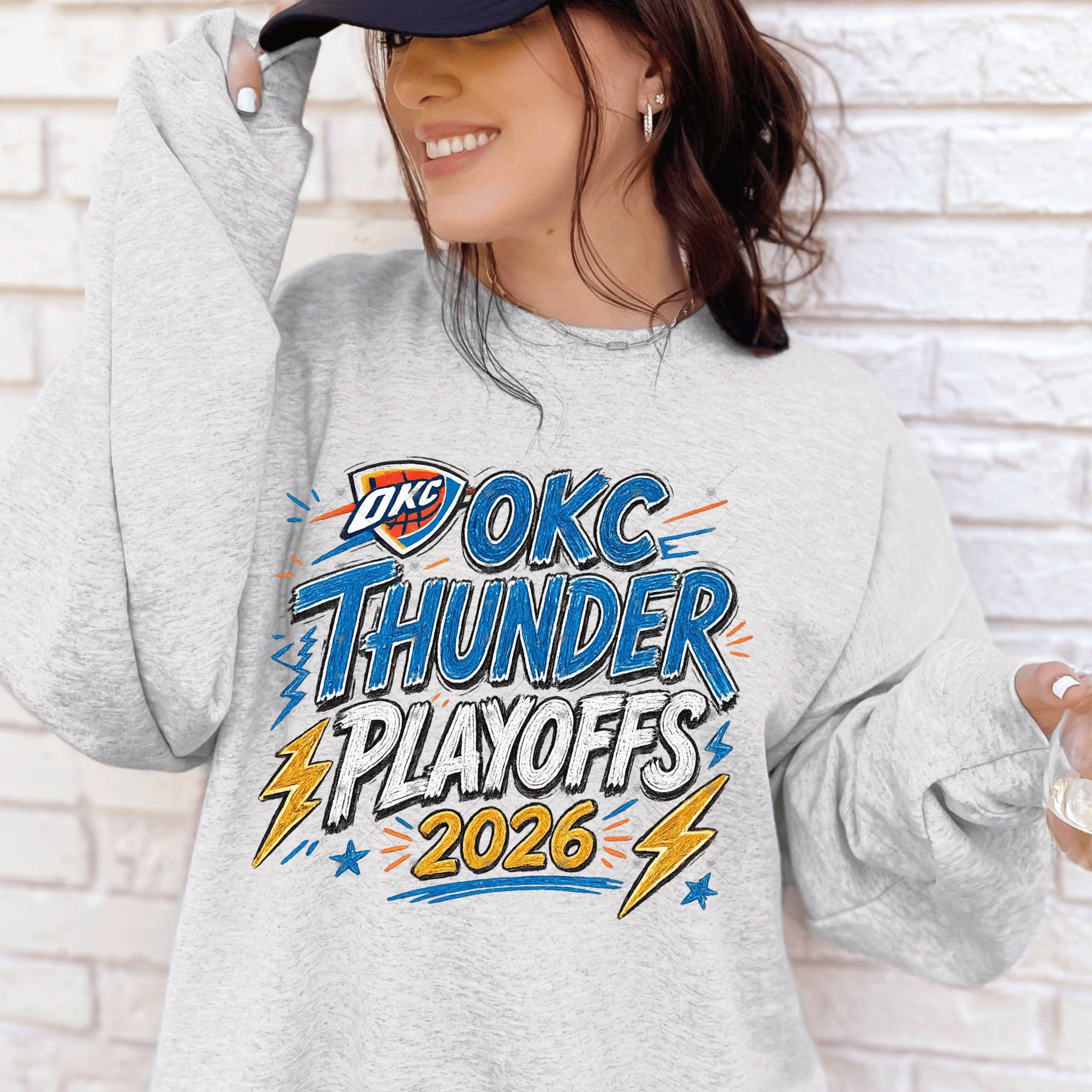 Chalked Thund OKC Basketball-ADULT