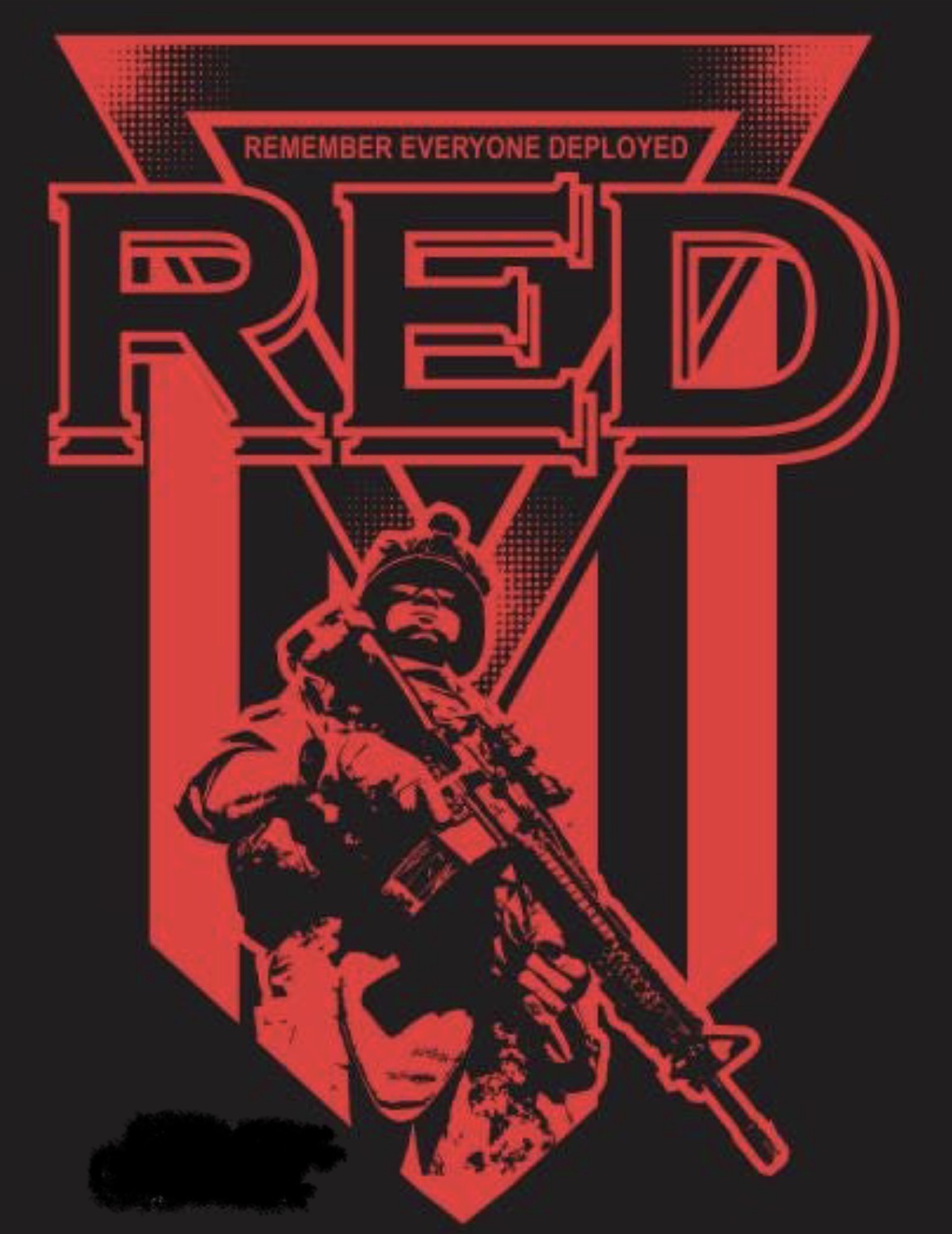 RED Friday Shield Remember Everyone Deployed -ADULT