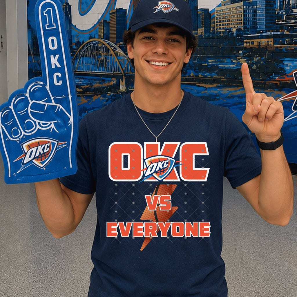 OKC VS Everyone Bold Orange Thund Basketball-ADULT