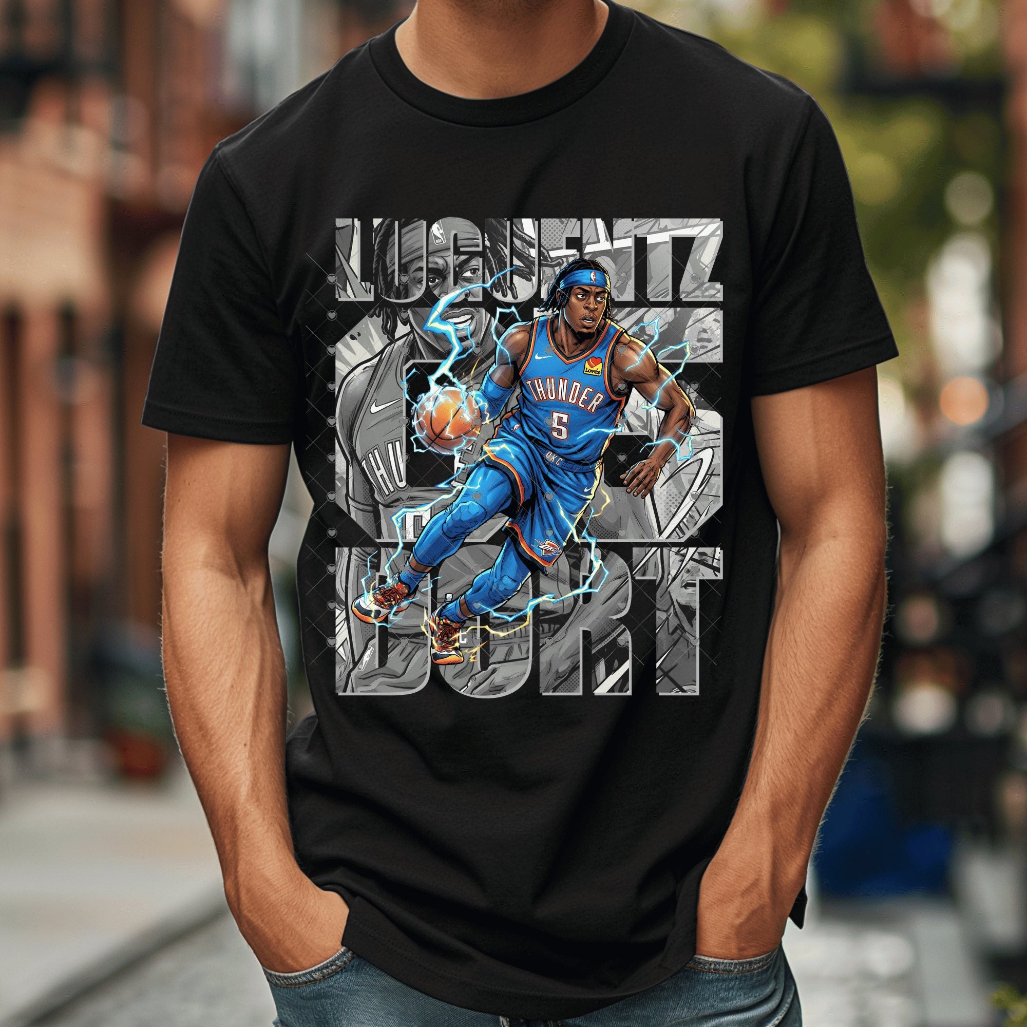 Dort Comic Thund Basketball OKC-ADULT