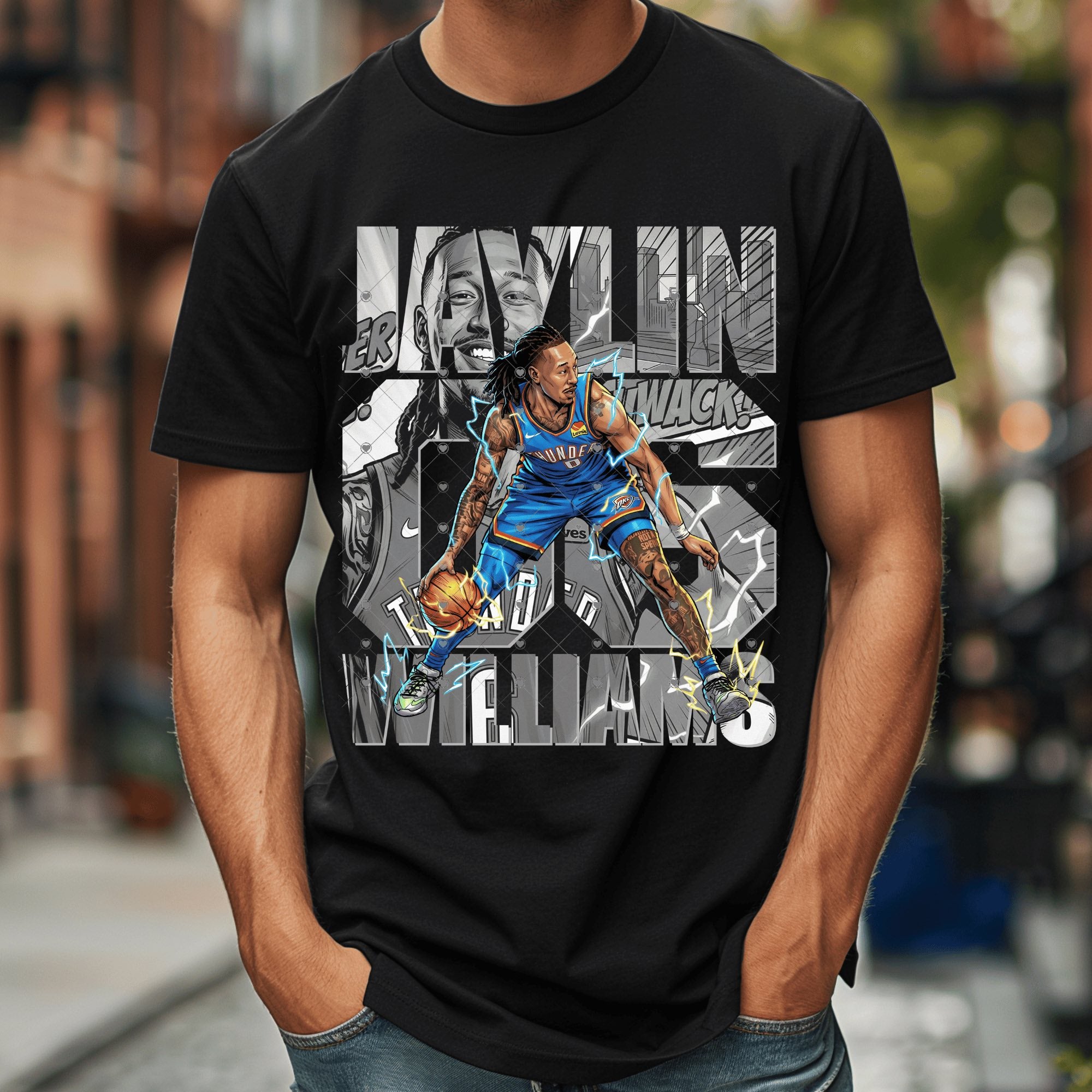 Jaylin Will Comic Thund Basketball OKC-ADULT