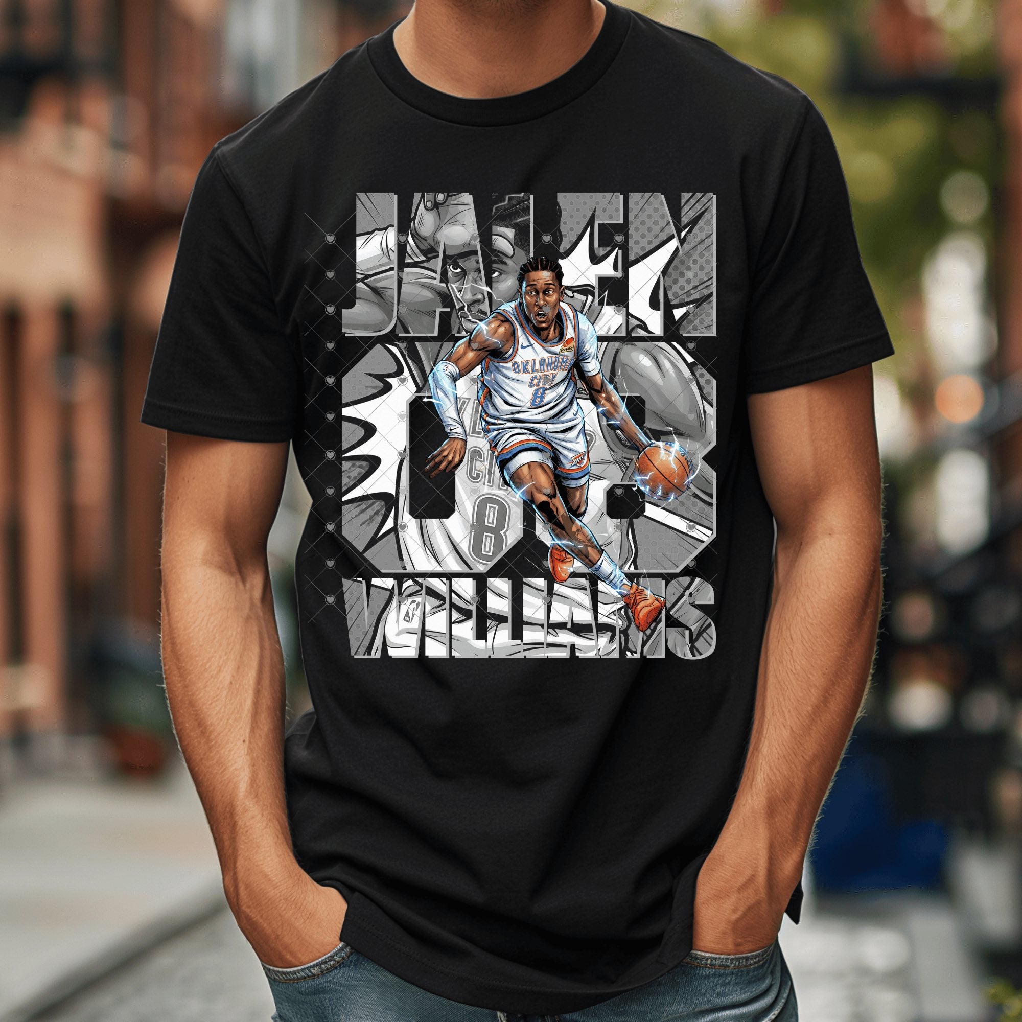 Jalen Will Comic Thund Basketball OKC-ADULT