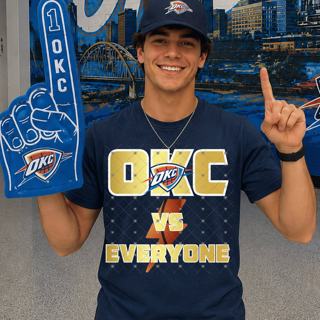 OKC VS Everyone Bold Gold Thund Basketball-ADULT