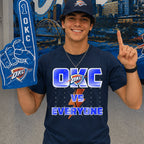 OKC VS Everyone Gradient Blue Thund Basketball-ADULT