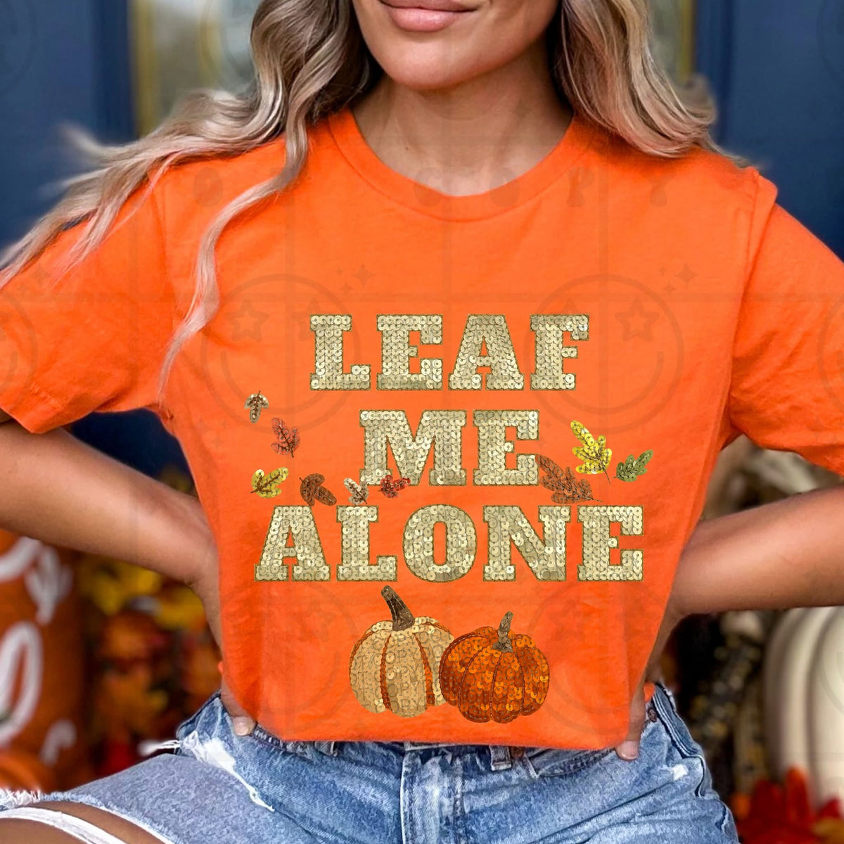 Leaf Me Alone Faux Sequins-ADULT
