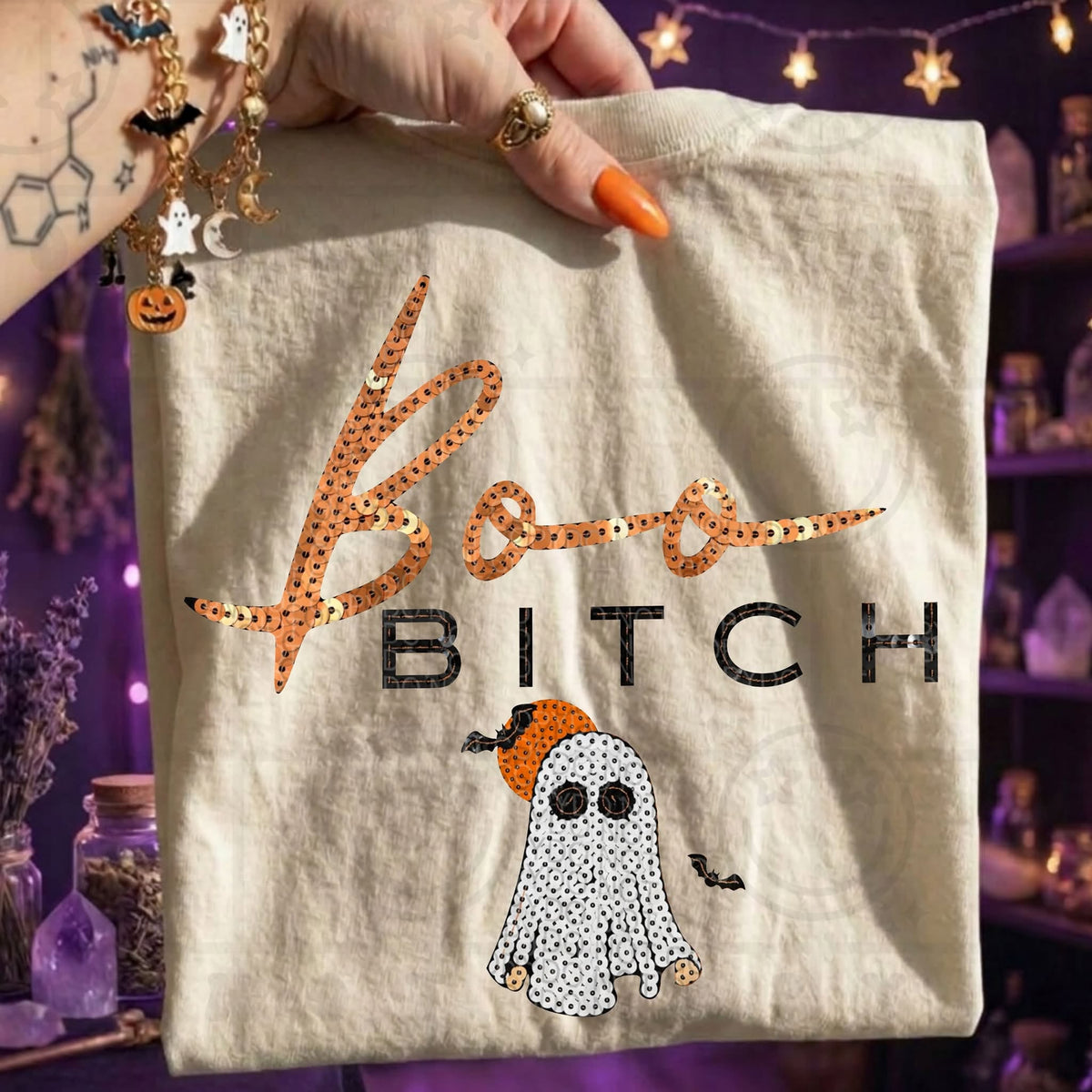 Boo Bitch Faux Sequins-ADULT