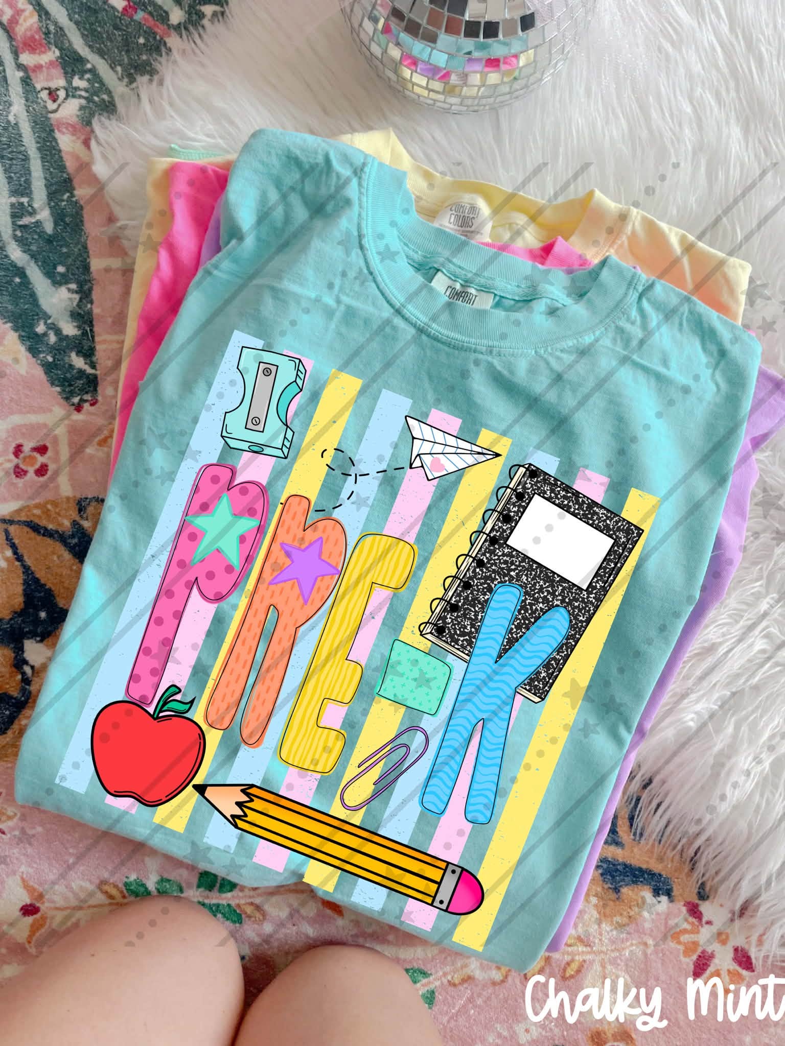 PreK through Sixth Grade Neon Stripes-TODDLER
