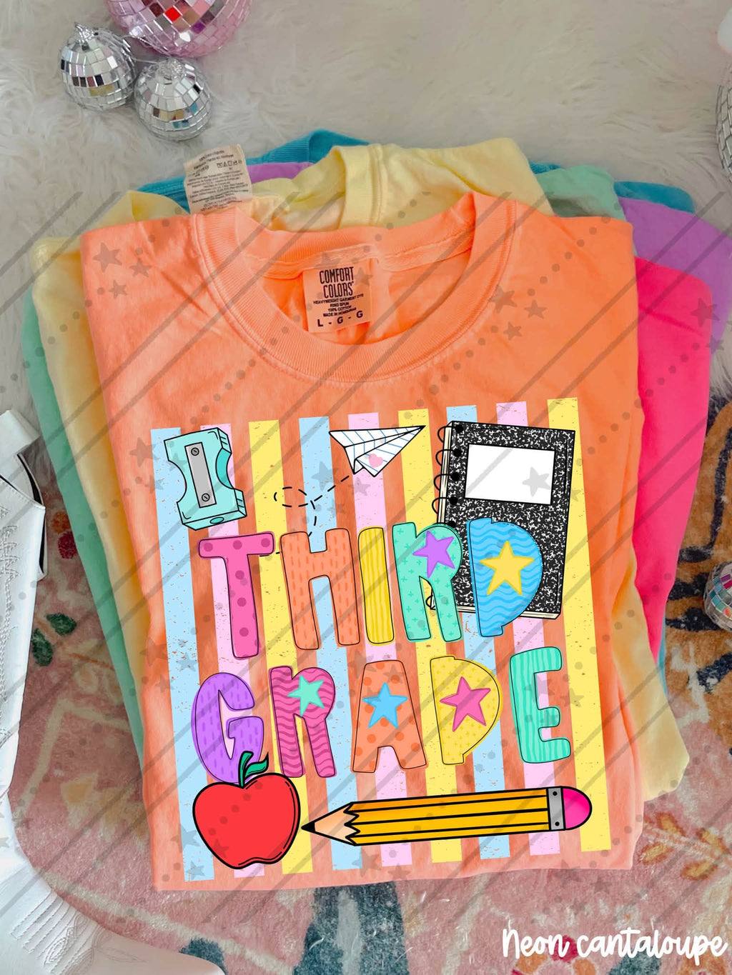 PreK through Sixth Grade Neon Stripes-TODDLER