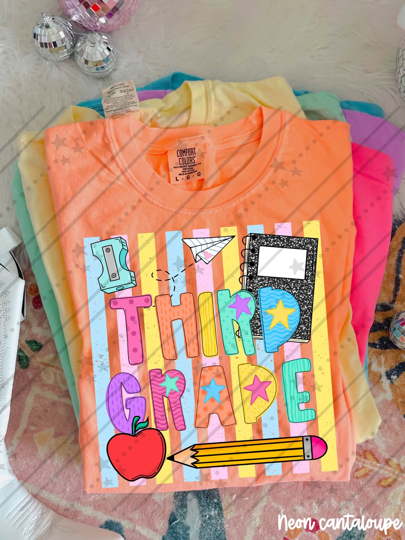 PreK through Sixth Grade Neon Stripes-TODDLER