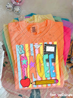 School Staff Titles Neon Stripes-ADULT