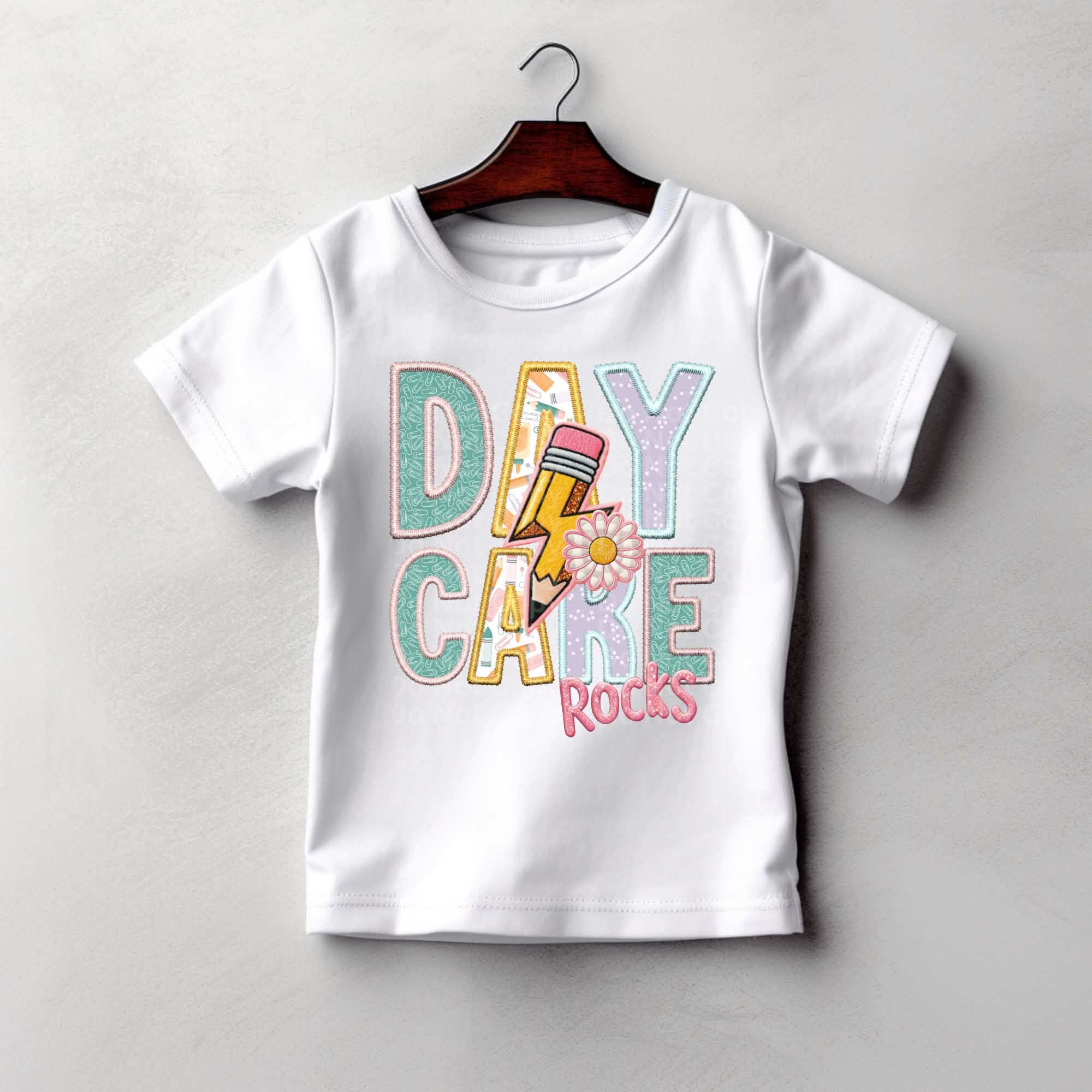 Daycare through Fifth Grade Rocks Pink Flower-ADULT