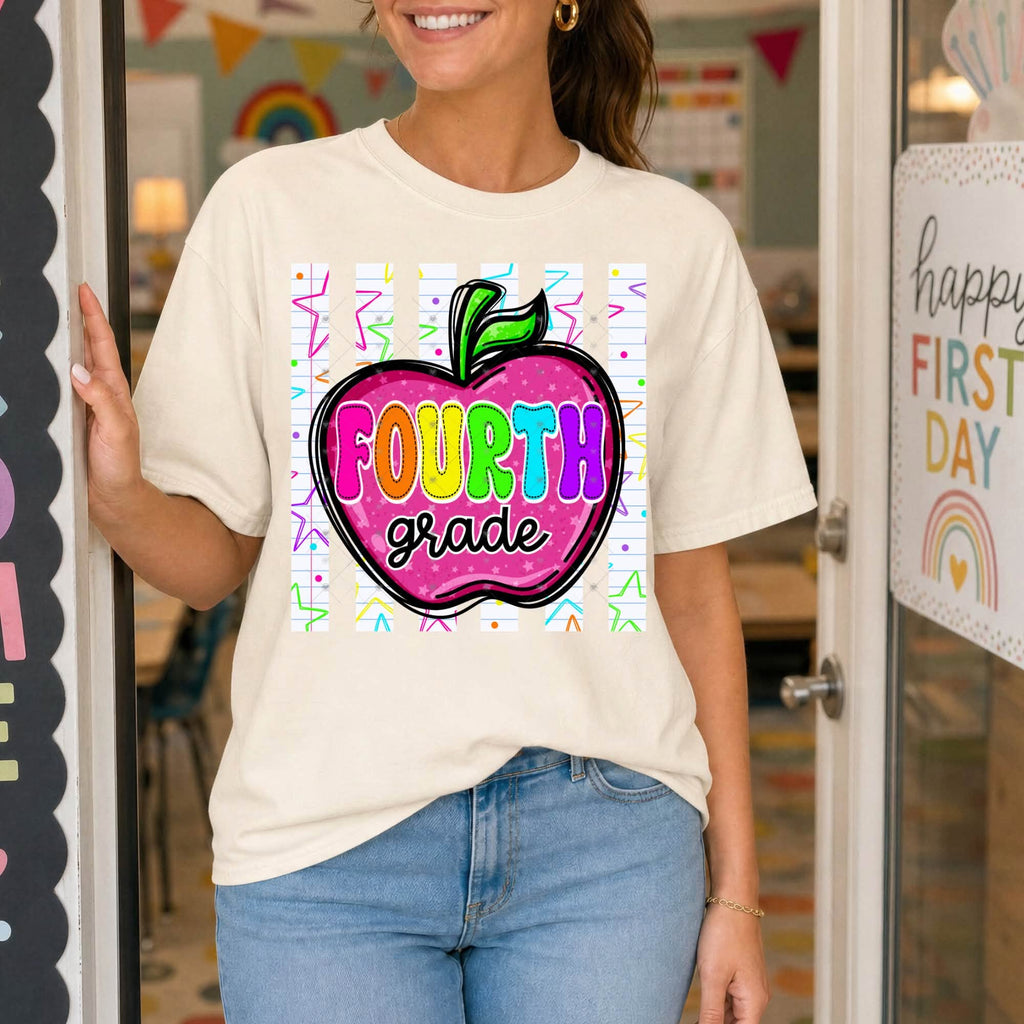 PreK through Fifth Grade Neon Apple-TODDLER