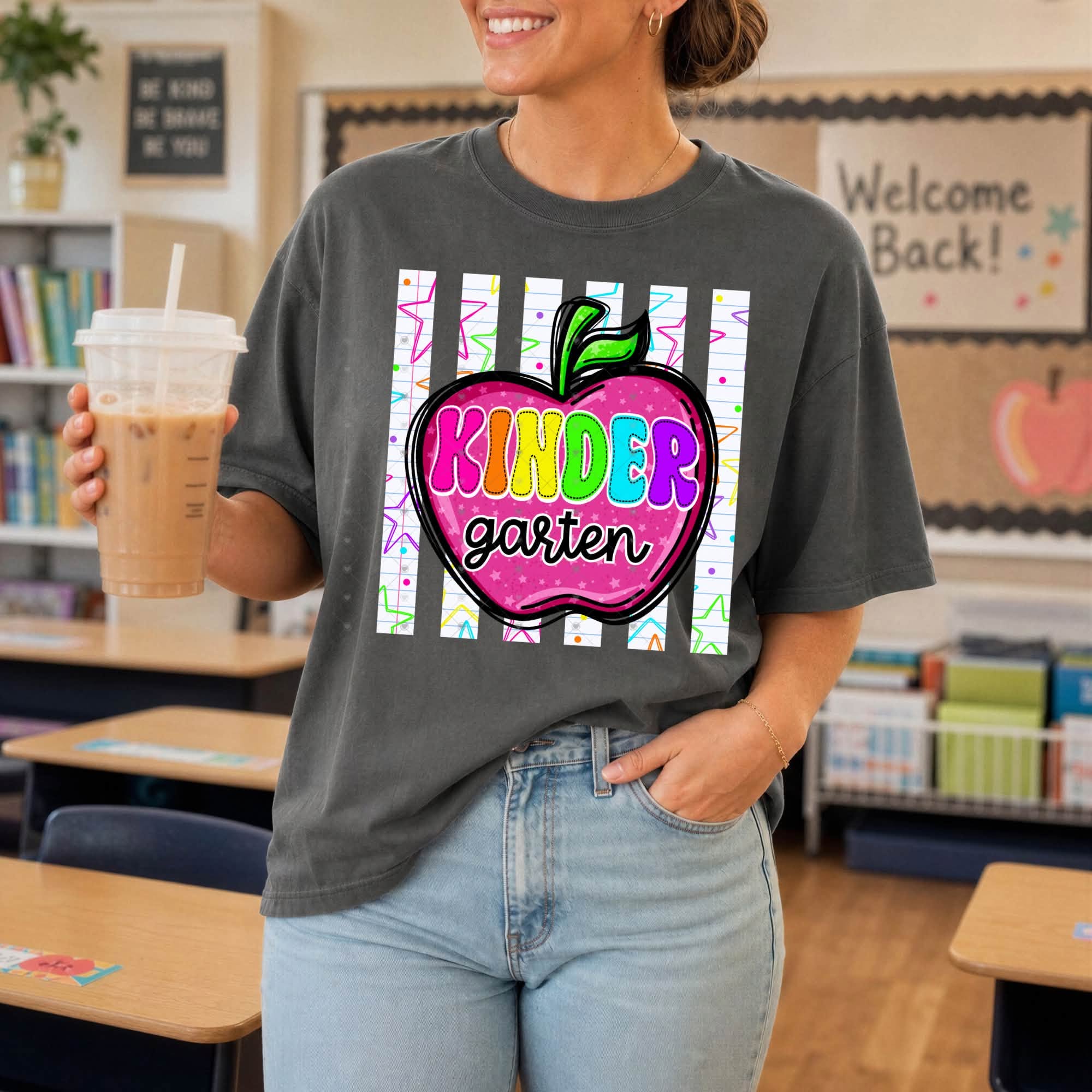 PreK through Fifth Grade Neon Apple-TODDLER