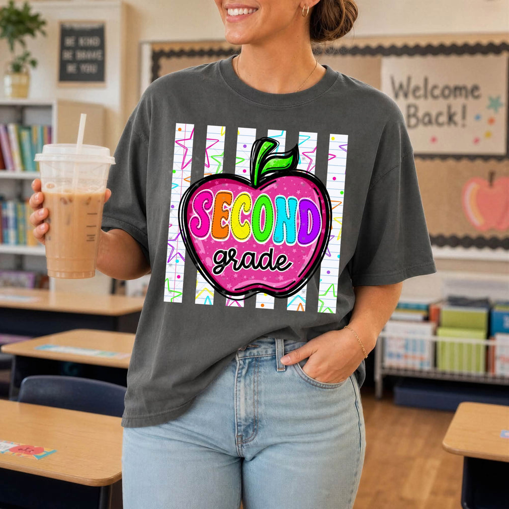 PreK through Fifth Grade Neon Apple-TODDLER