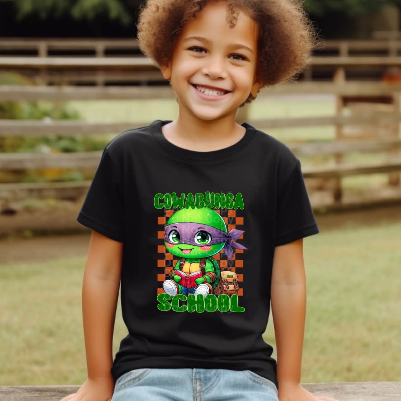 Cow Bunga Turtle Back to School-YOUTH