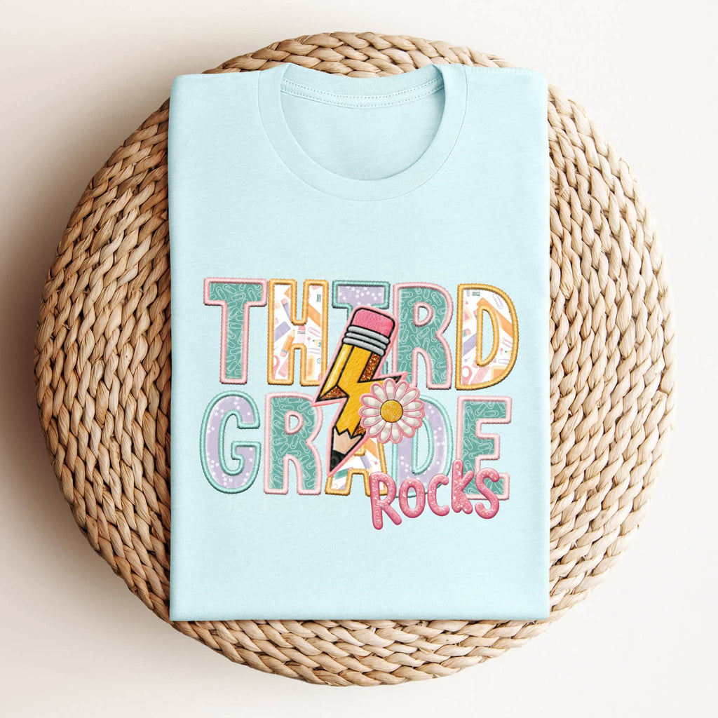 Daycare through Fifth Grade Rocks Pink Flower-ADULT