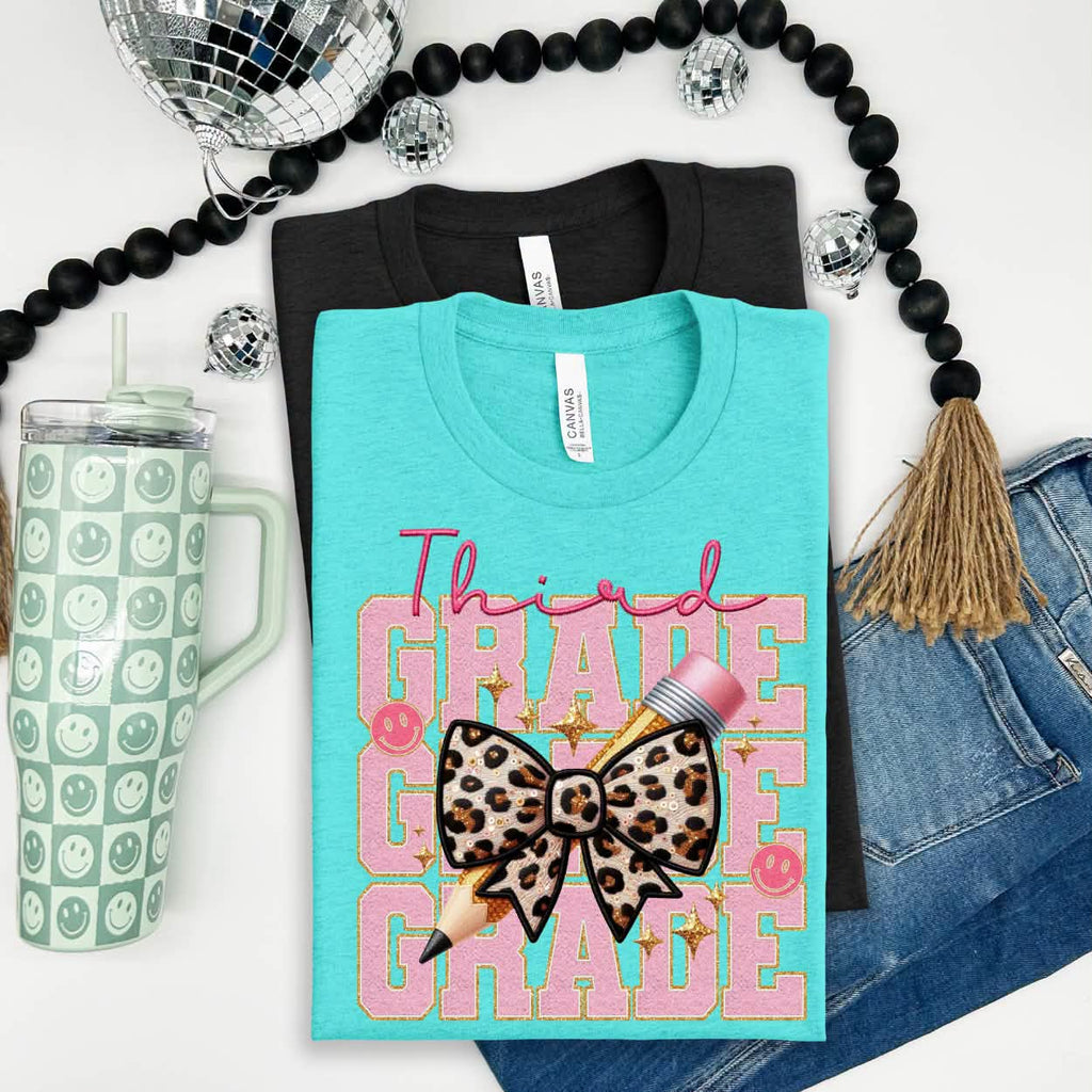 Kinder through Fourth Grade Leopard Bow-YOUTH
