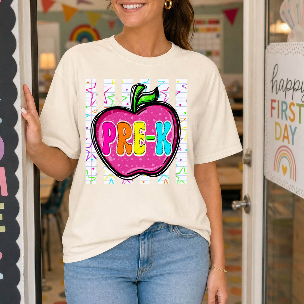 PreK through Fifth Grade Neon Apple-TODDLER