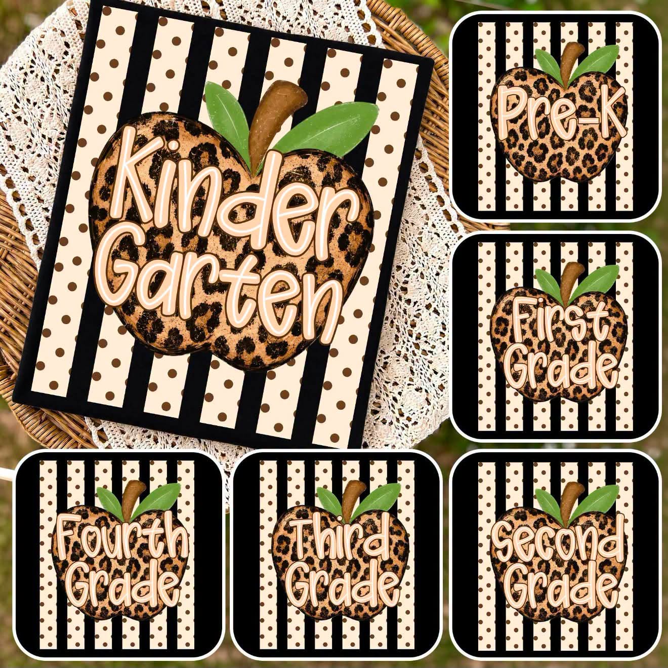 PreK through Fourth Grade Leopard Apple-YOUTH