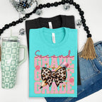 Kinder through Fourth Grade Leopard Bow-YOUTH