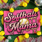 Baseball/Softball Melt Mama Faux Sparkly Embroidery-ADULT