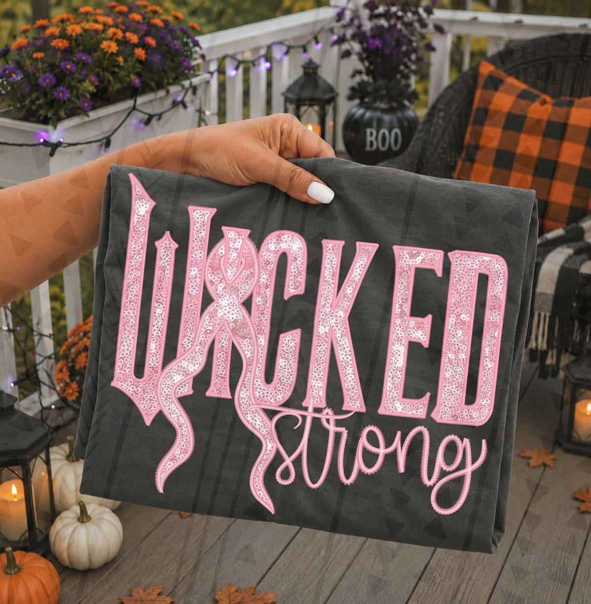 Wicked Strong Breast Cancer Ribbon-ADULT