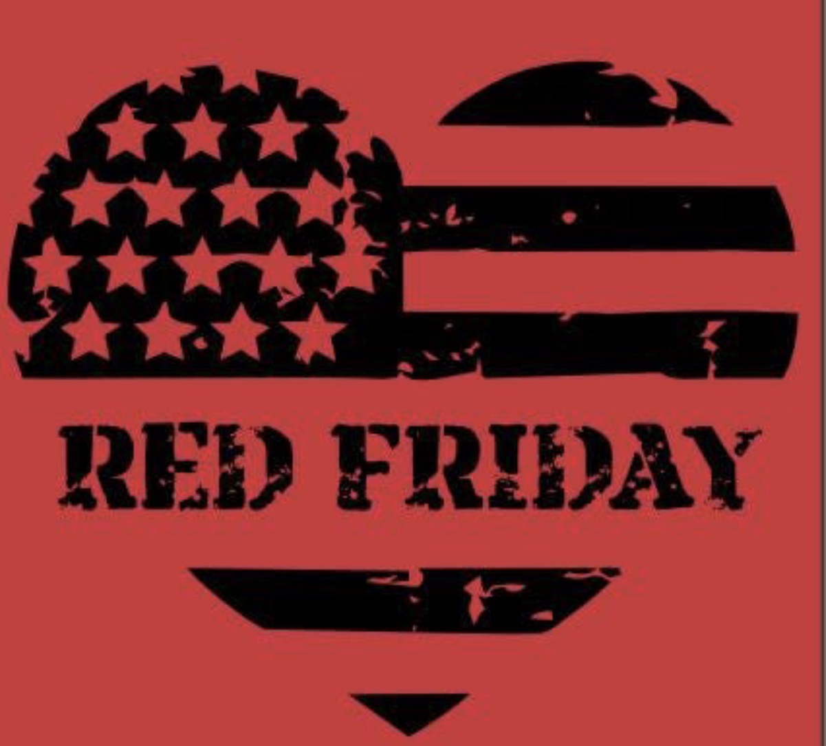 RED Friday Heart Remember Everyone Deployed -ADULT