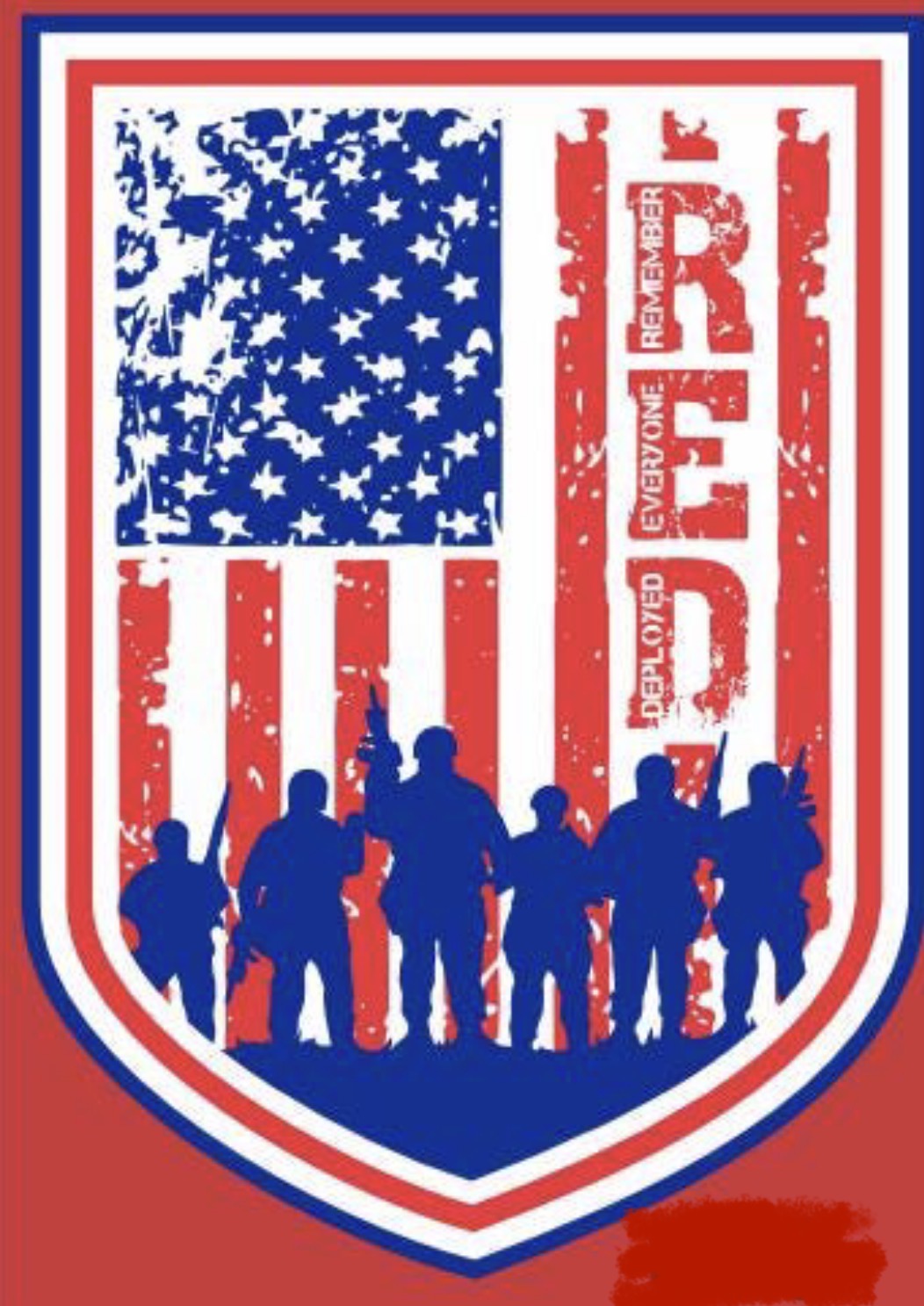 RED Friday RWB Flag Remember Everyone Deployed -ADULT