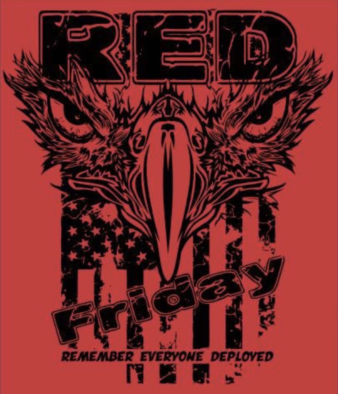 RED Friday Eagle Remember Everyone Deployed -ADULT