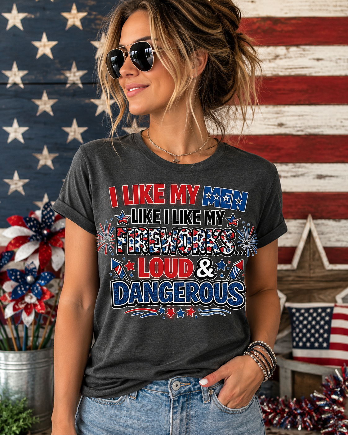 July 4th Men and Fireworks-ADULT