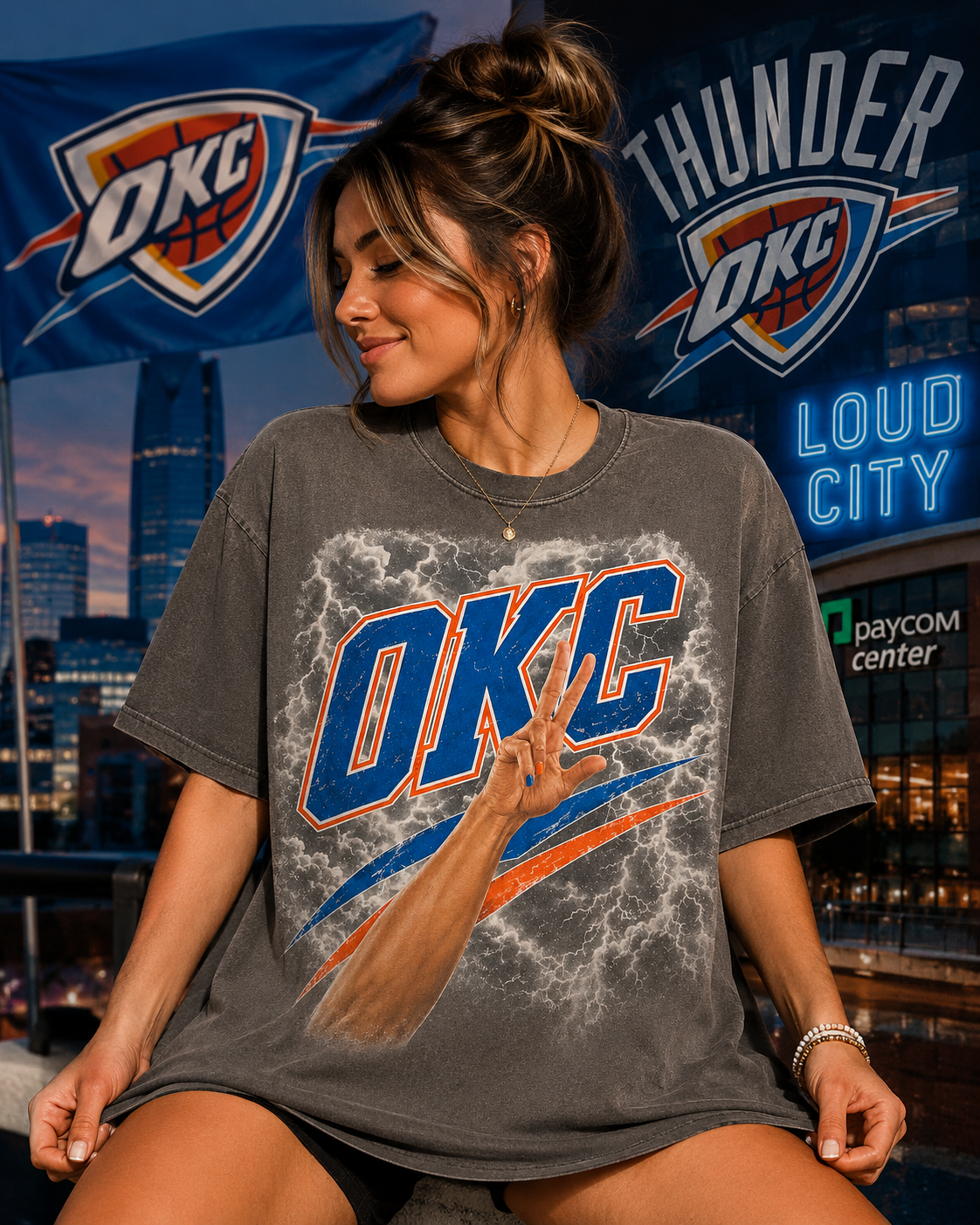 McCain Hand Thund OKC Basketball-ADULT