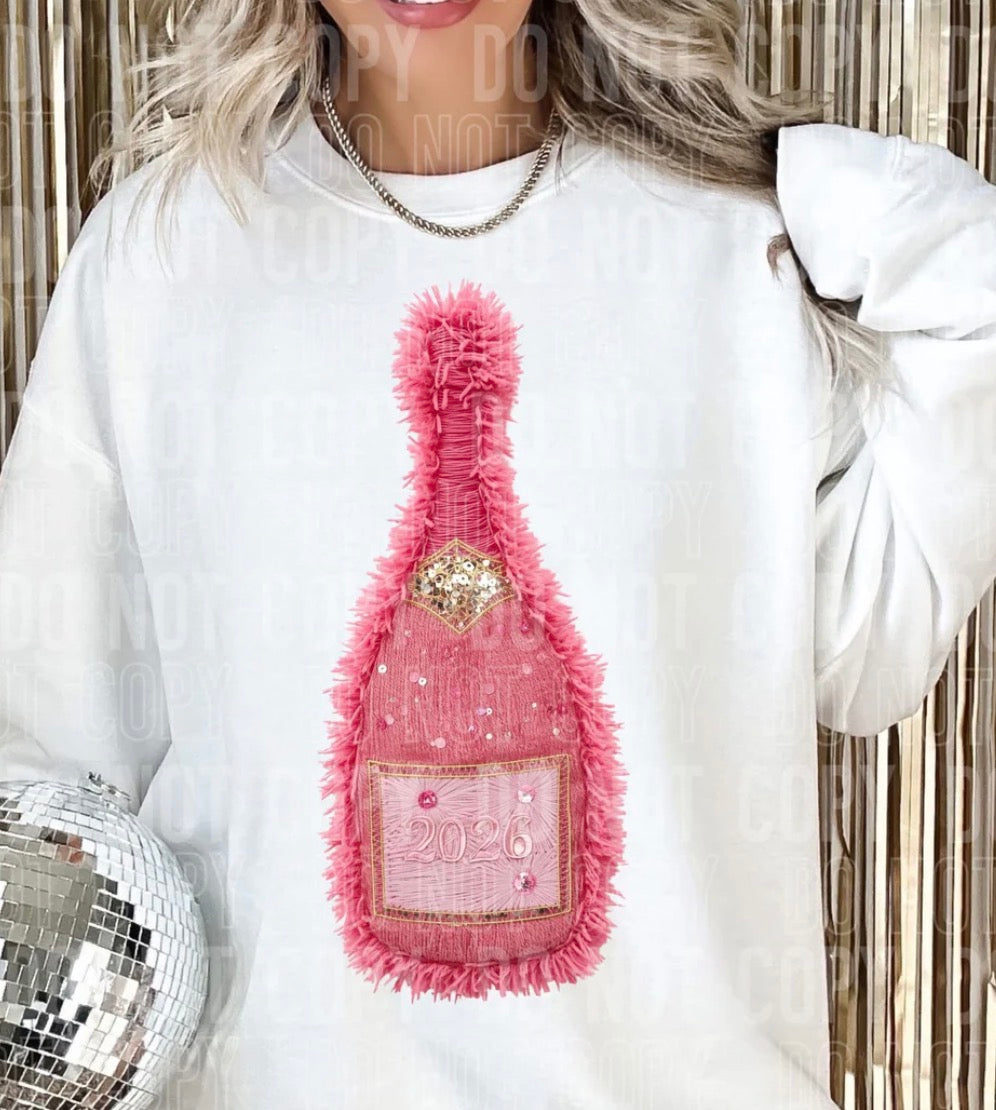 New Faux Fuzzy Bottle Pink-ADULT