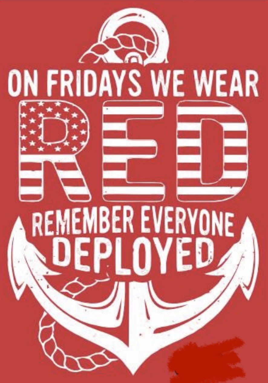 RED Friday Anchor Remember Everyone Deployed -ADULT