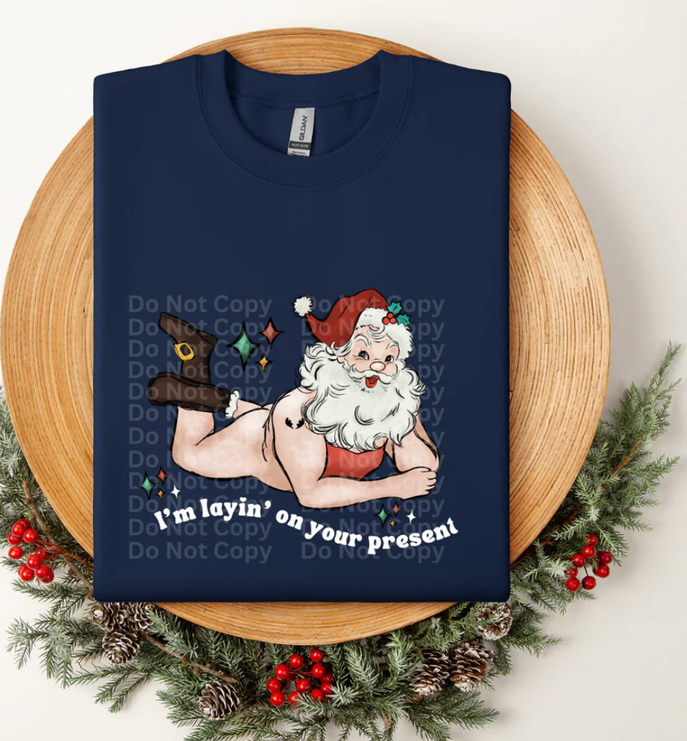 Laying on Your Present Naughty- ADULT
