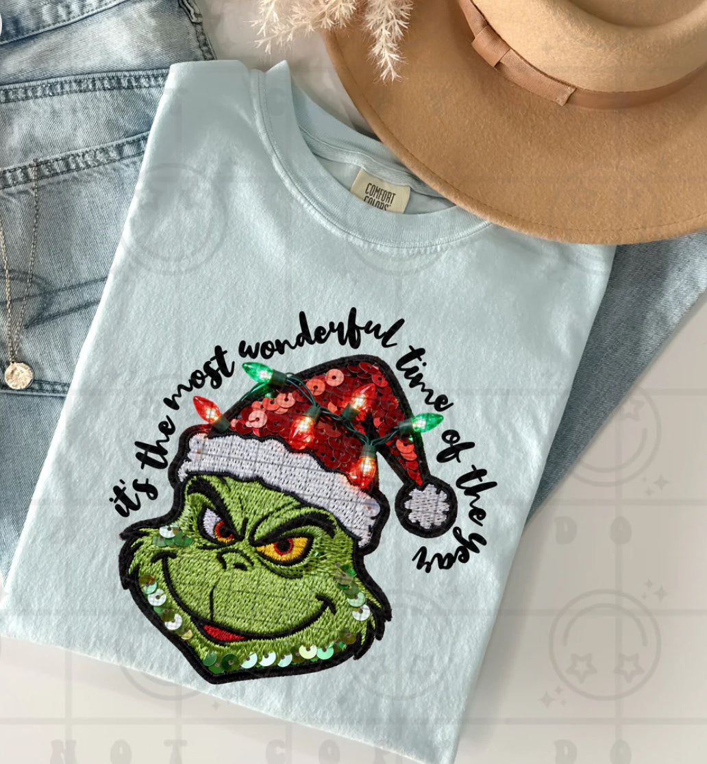 Faux Sequin Green Guy- ADULT