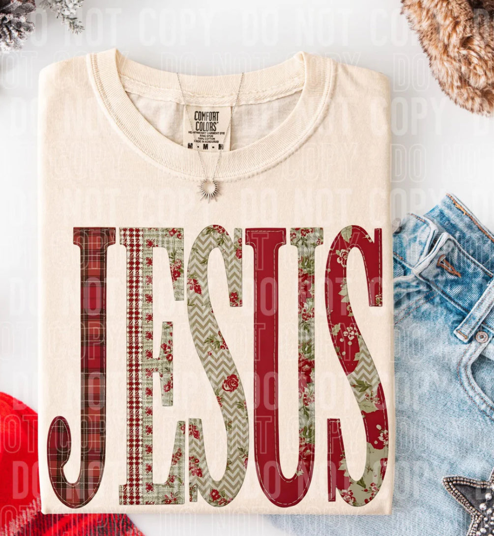 Faux Fabric Jesus Christmas- ADULT