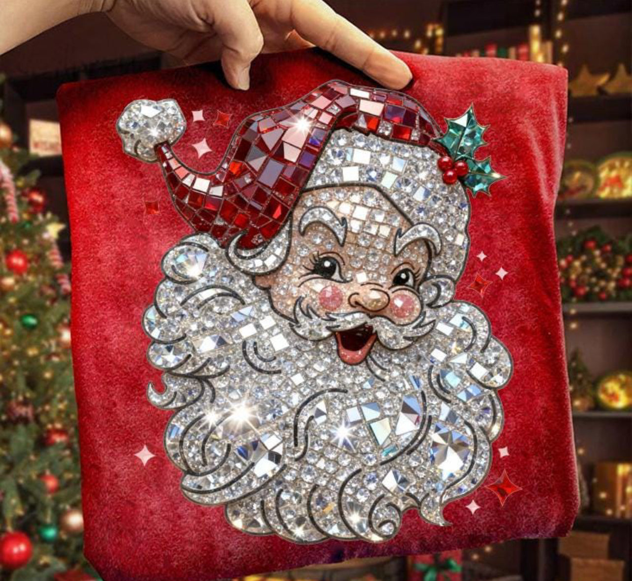 Faux Gemstone Santa- ADULT