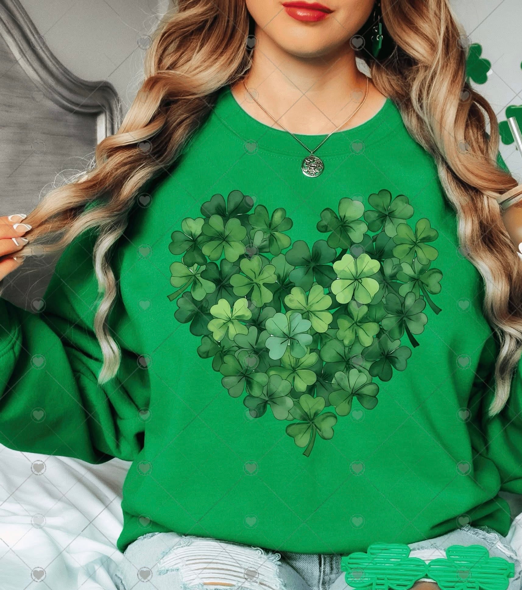 St Pats Shamrock Heart-ADULT