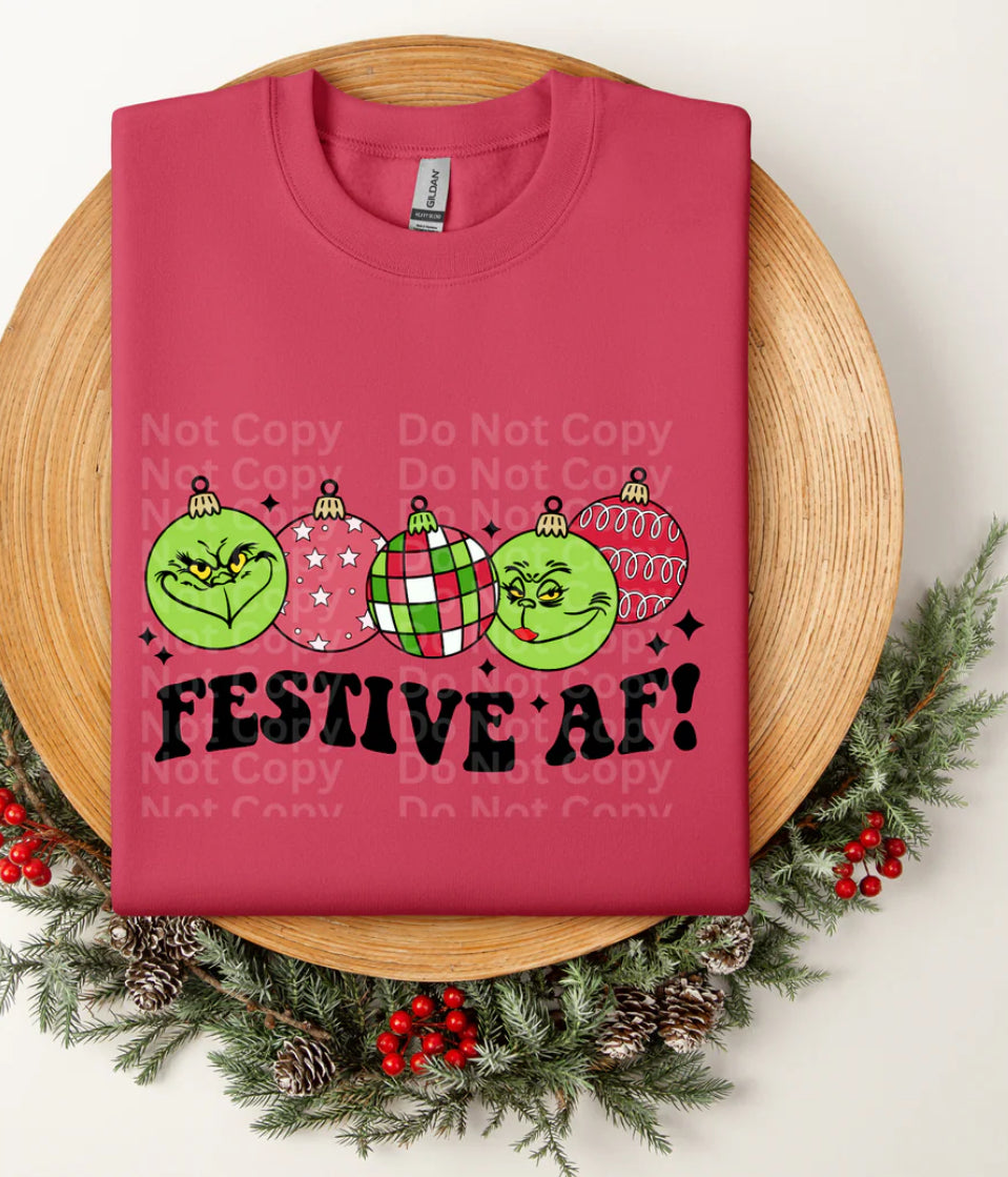 Festive AF Green Guy- ADULT
