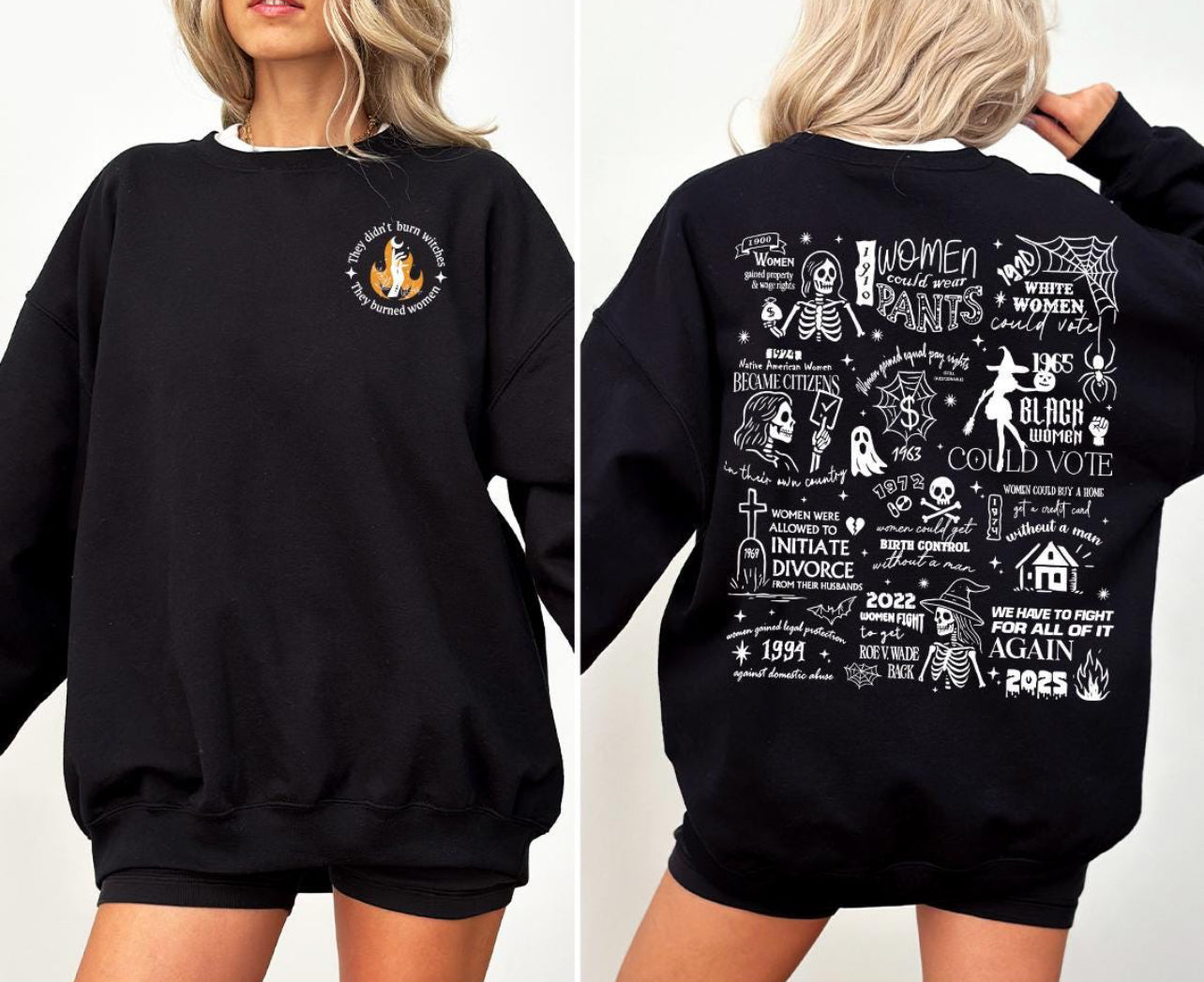 Burned Women White Print- ADULT